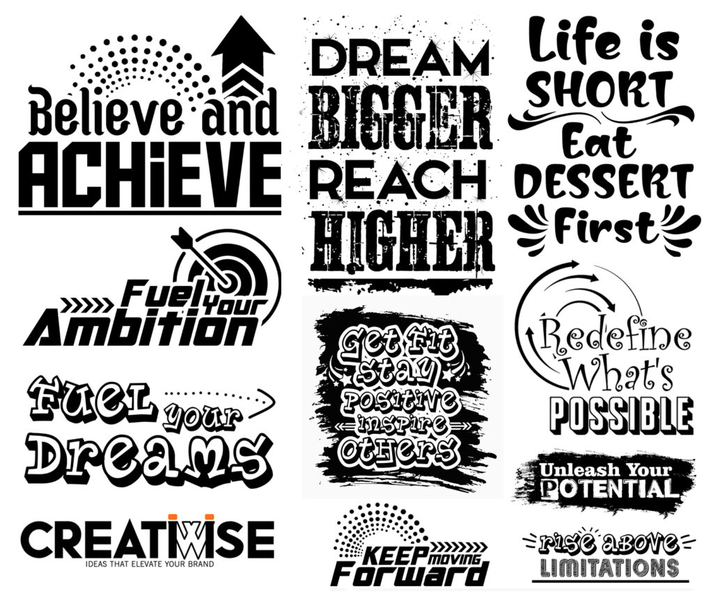 English typography design