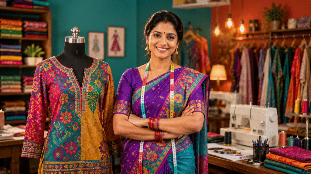 Free Tailor Boutique Stock Photo – Indian Fashion Designer Image