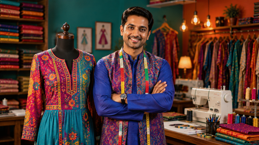 Download Free Boutique Interior Photo with Mannequin and Tailor