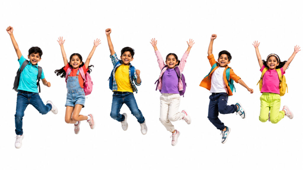 Free Indian School Kids Jumping Stock Photo – High Resolution Download