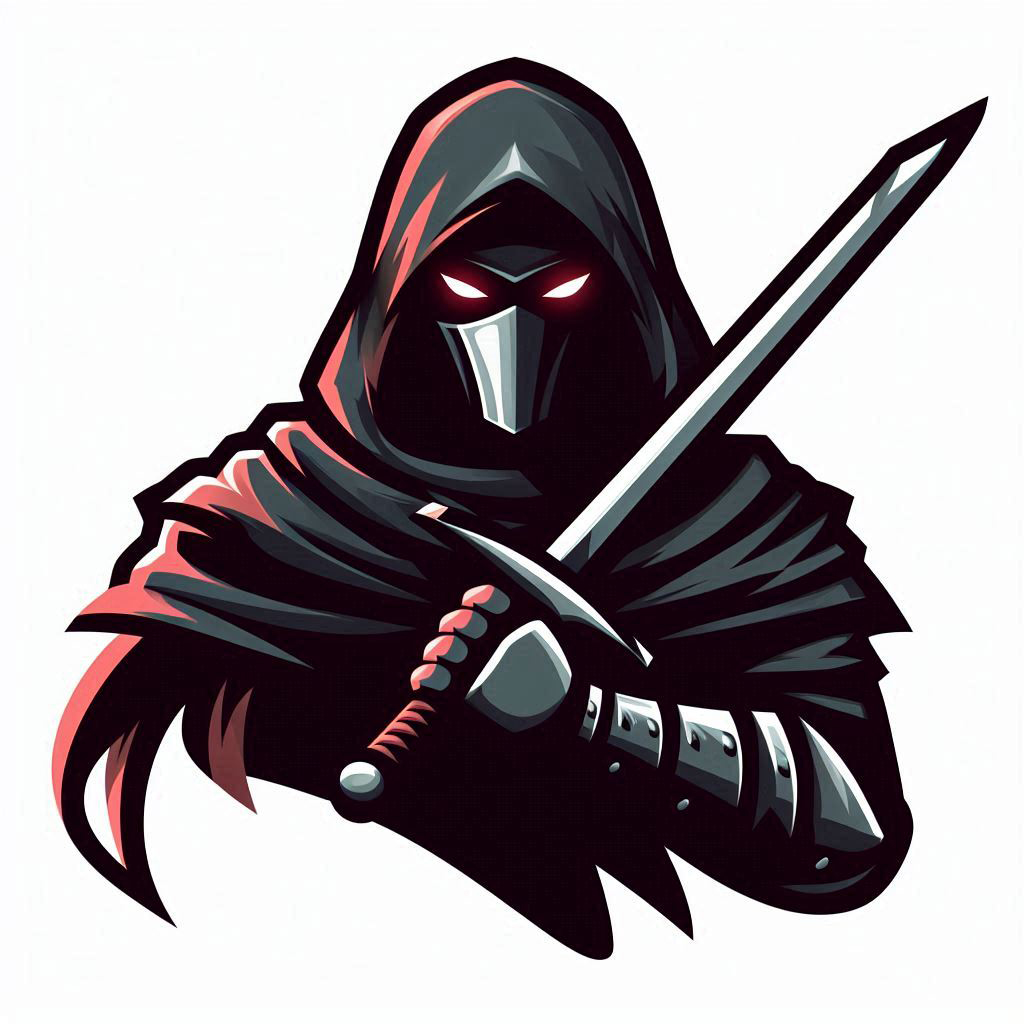 Free Esport Team Assassin Mascot Emblem Sticker – Transparent PNG