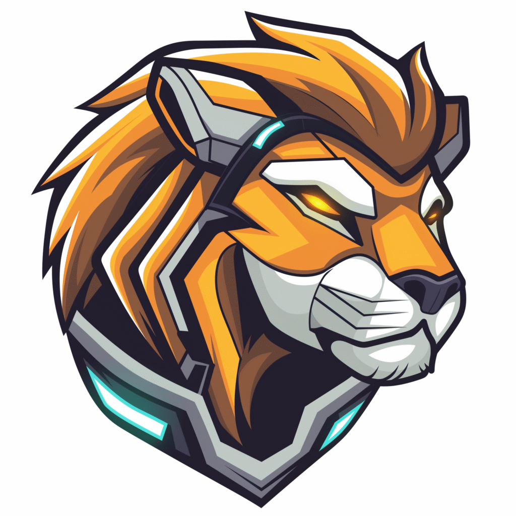 Free Esport Team Lion Mascot Emblem Sticker – Transparent PNG