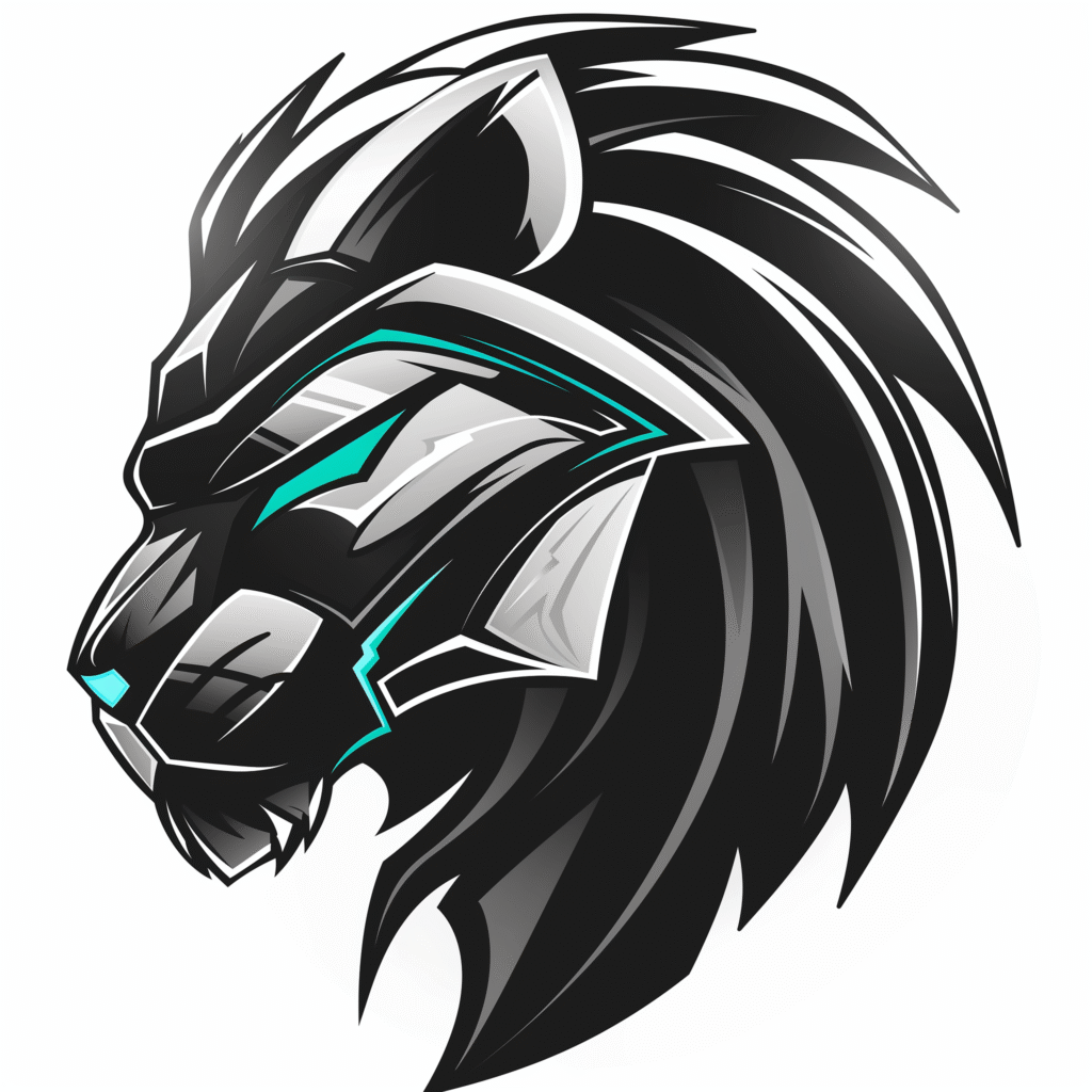 Futuristic Tech Lion Vector Graphic Free – Commercial Use Asset