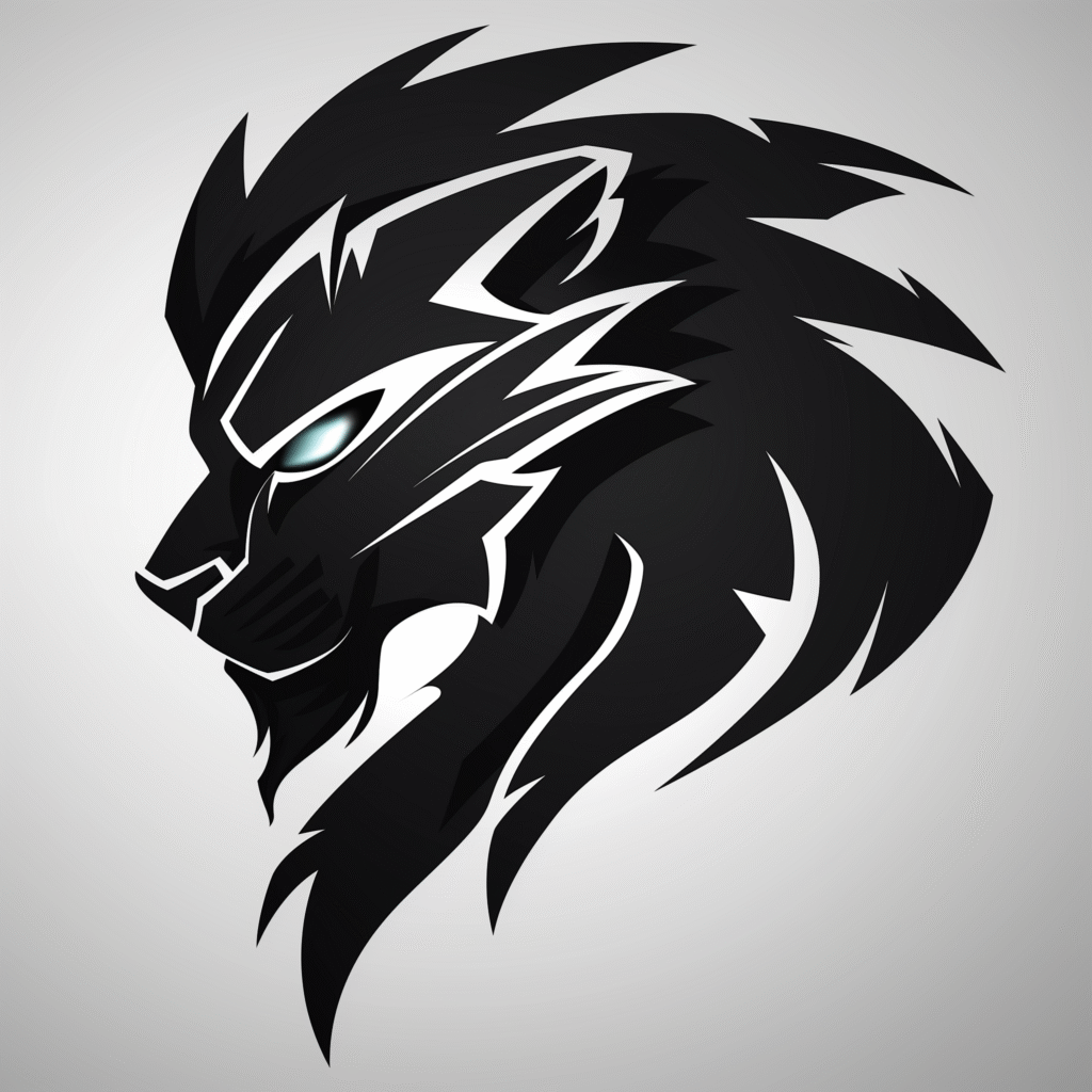 Cyberpunk Gaming Lion Logo Creator Asset – Free High-Res File