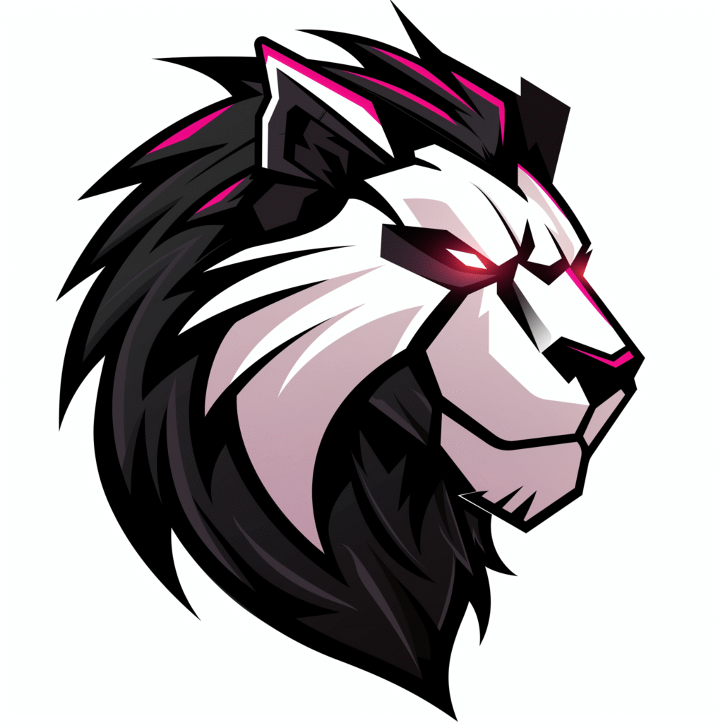 Free High-Contrast Robot Lion Emblem Layered Digital Graphic