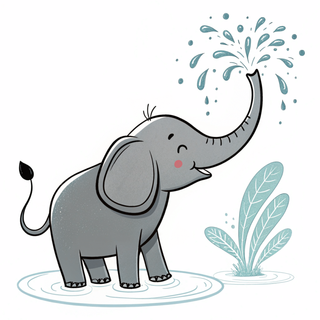 Abstract Low Poly Elephant Sketch Drawing – Free Download